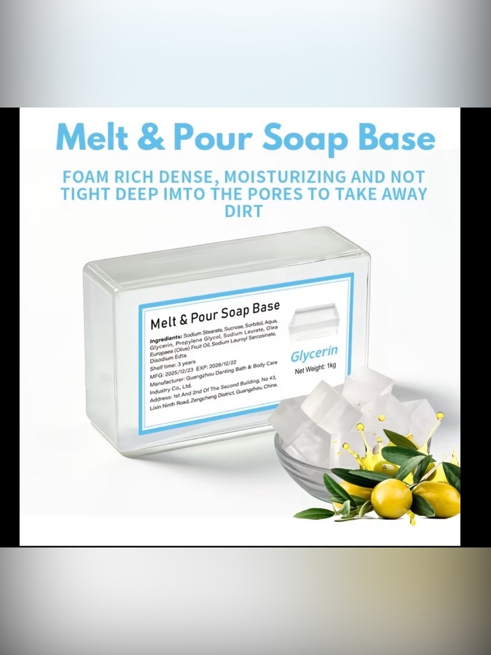 Glycerin Melt & Pour Soap Base 2.2 lbs